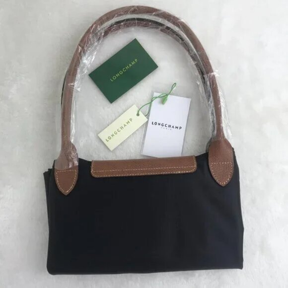 NWT Longchamp Le Pliage Original Large Shoulder Nylon Bag Tote Black - Picture 7 of 9